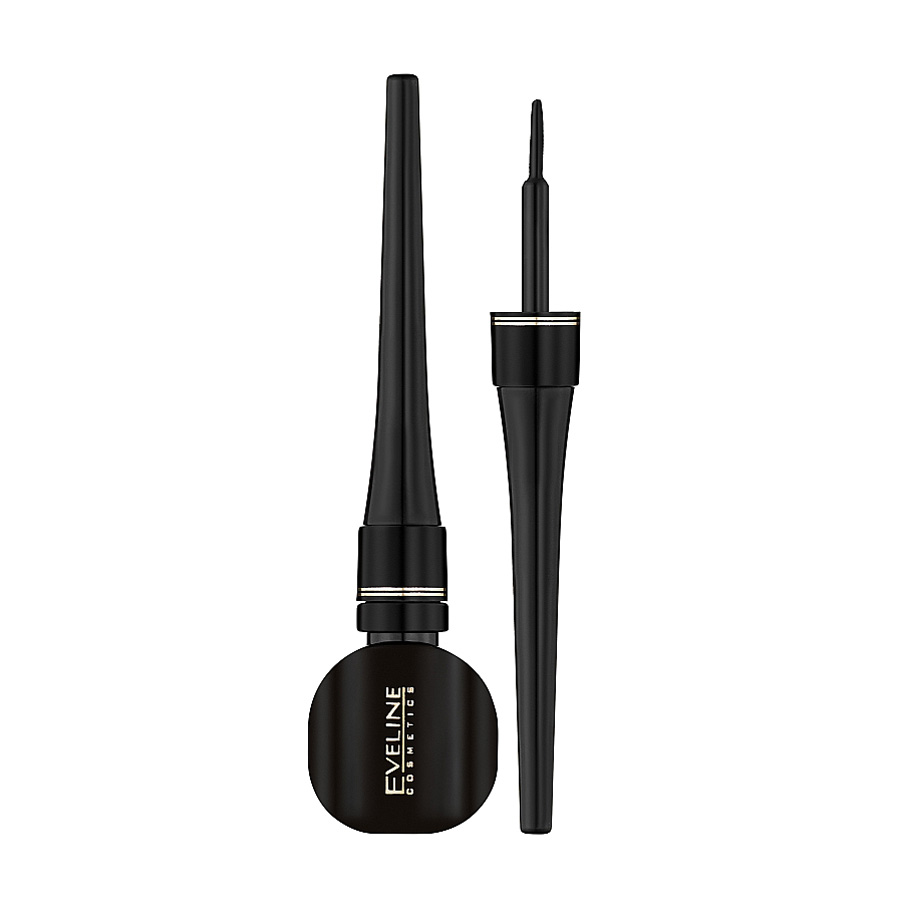 Водостійка підводка для очей Eveline Cosmetics Celebrities Eyeliner, Vinyl Black, 3 мл